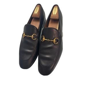 Gucci Brixton Black Leather Horsebit MENS Loafer Jordaan Size UK 8 / US 9